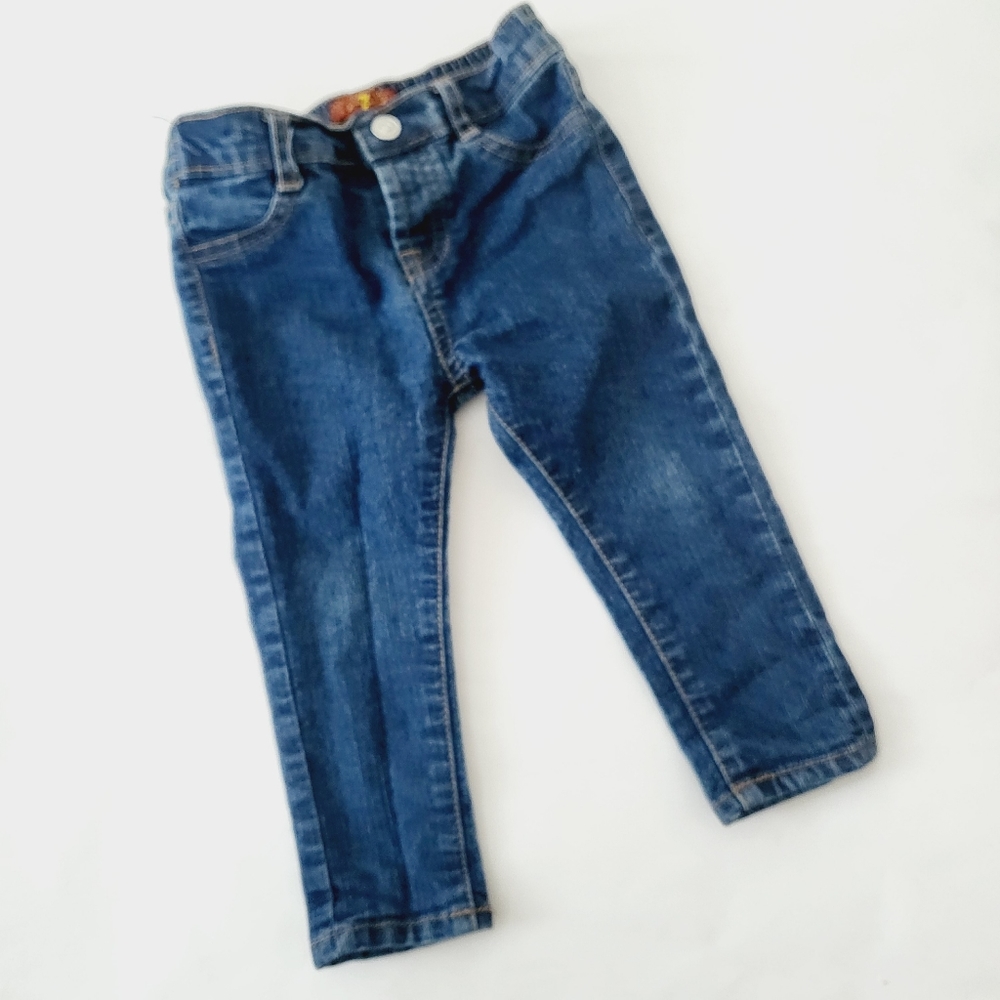 7 for all mankind light denim button fly jeans 18M